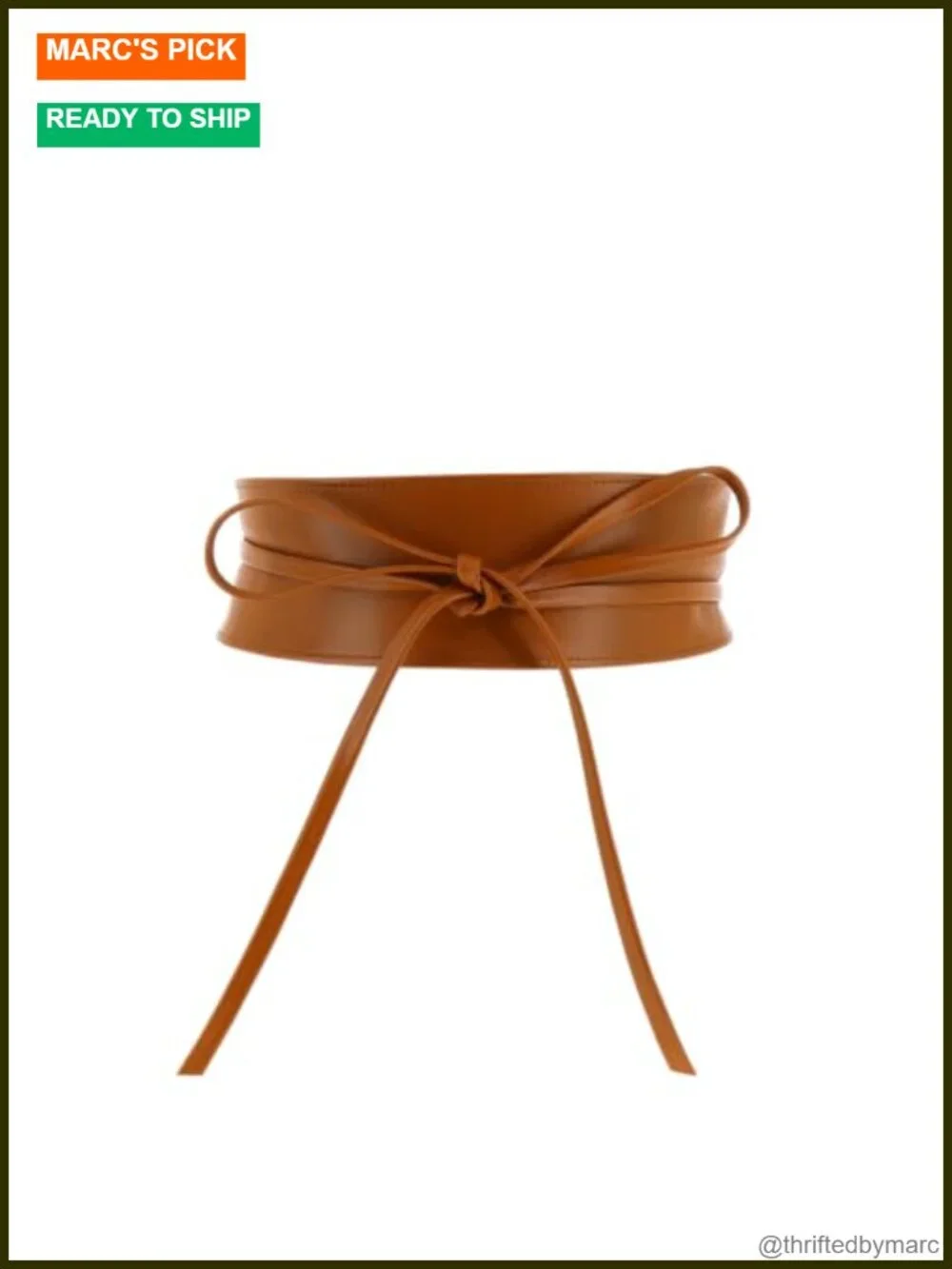 Italian Full Grain Leather Obi Belt - Adjustable Wide Belt